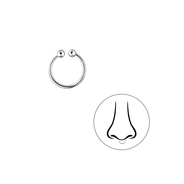 8mm Silver Septum Clip - 7450