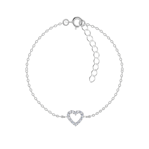 Silver Heart Bracelet - 7784