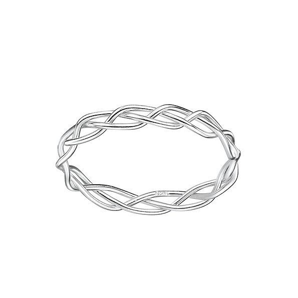 Silver Braided Ring - 7610