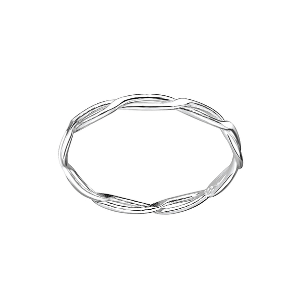 Silver Braided Ring - 7582