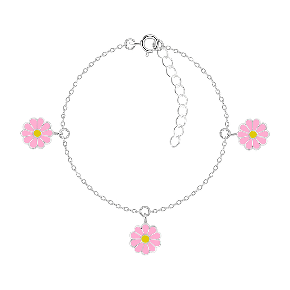 Silver Daisy Flower Bracelet - 7541 Silver Daisy Flower Bracelet - 7541