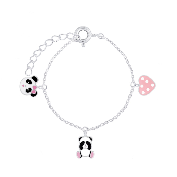 Silver Panda Lovers Bracelet - 7929