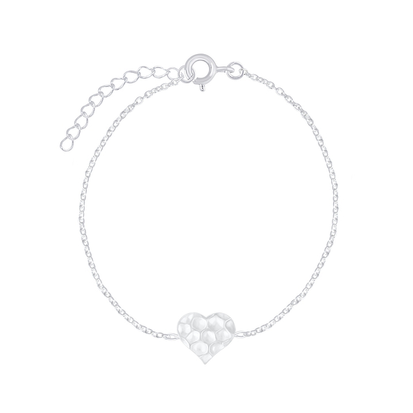 Silver Heart Bracelet - 7910