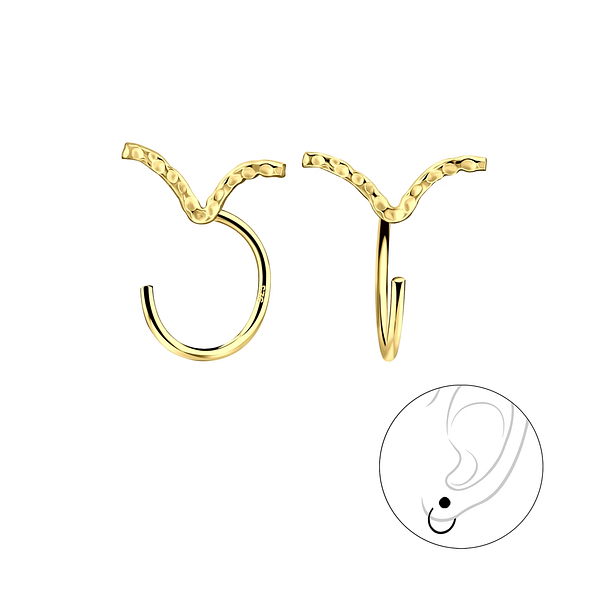 Silver V Ear Huggers - 7878 Silver V Ear Huggers - 7878