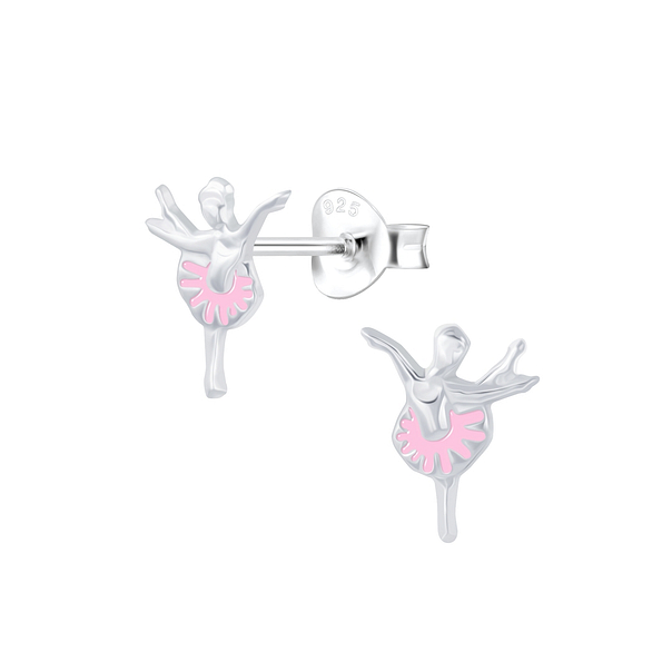 Silver Ballerina Stud Earrings - 7057 Silver Ballerina Stud Earrings - 7057