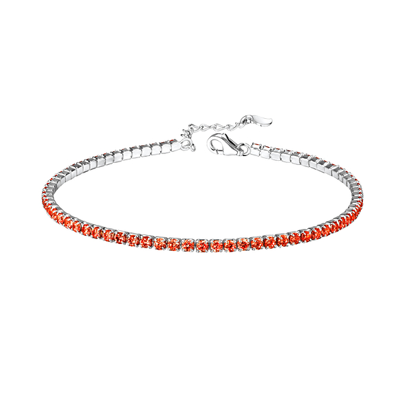 Silver Tennis Bracelet with 2mm Cubic Zirconia - 8281