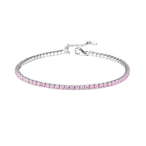 Silver Tennis Bracelet with 2mm Cubic Zirconia - 8283