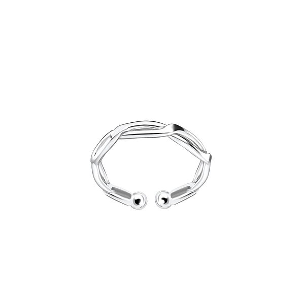 Silver Twisted Ear Cuff - 8202