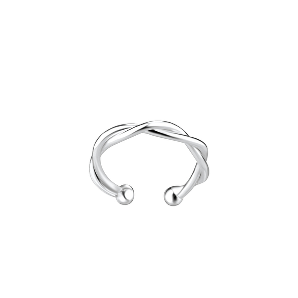 Silver Twisted Ear Cuff - 8200