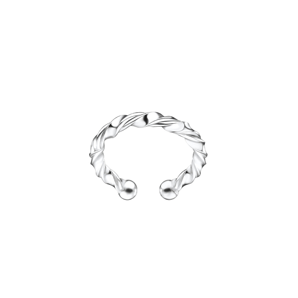 Silver Twisted Ear Cuff - 8198