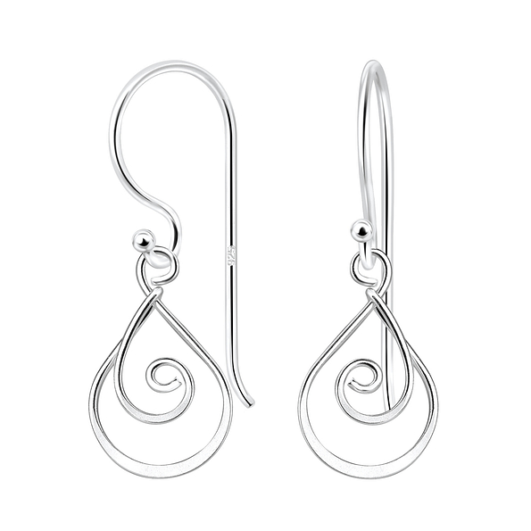 Silver Wire Earrings - 8166