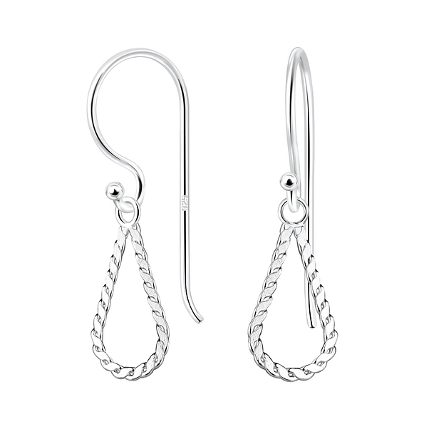 Silver Teardrop Earrings - 8168