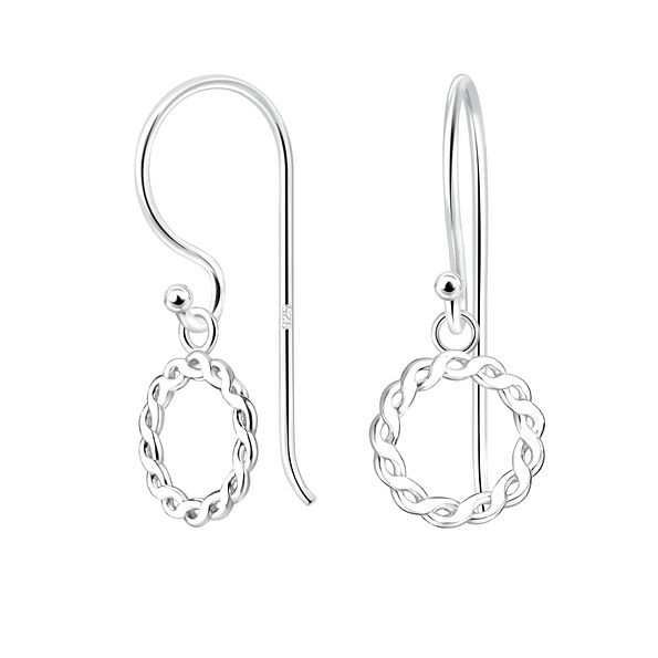 Silver Circle Earrings - 8170