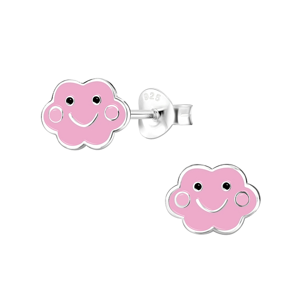 Silver Cloud Stud Earrings - 8062