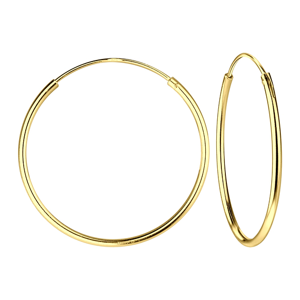 25mm Silver Hoop Earrings - 1320