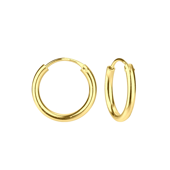 16mm Silver Thick Hoop Earrings - 1603