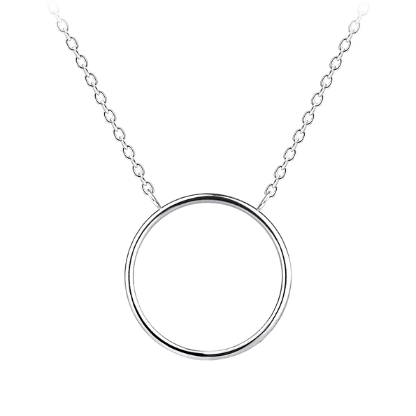 Silver Circle Necklace - 8223
