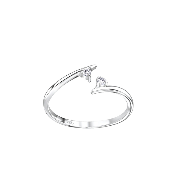 Silver Opened Toe Ring - 8273