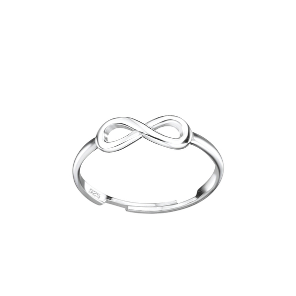 Silver Infinity Adjustable Toe Ring - 8215