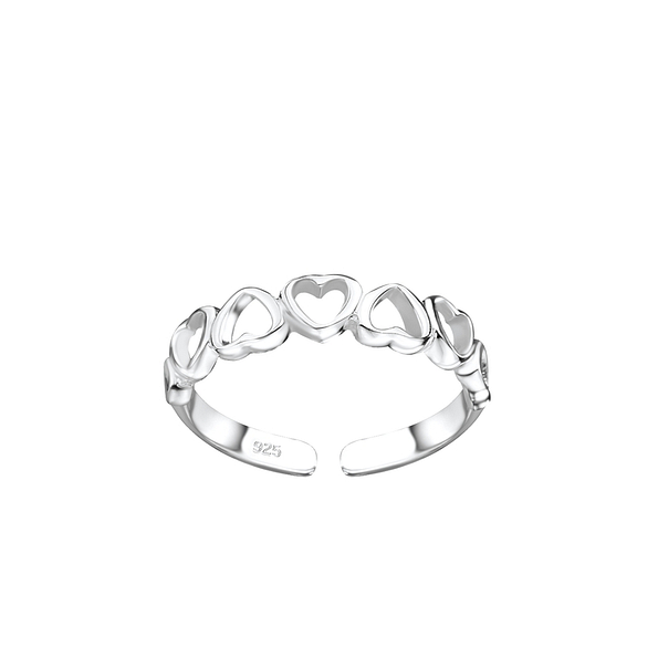 Silver Heart Toe Ring - 5669 Silver Heart Toe Ring - 5669