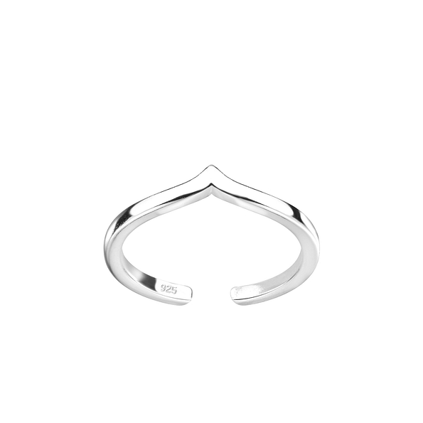 Silver Chevron Toe Ring - 8118