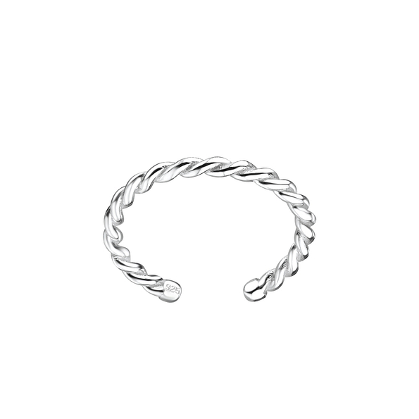 Silver Twisted Toe Ring - 8123