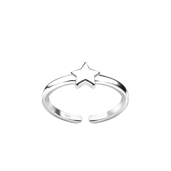 Silver Star Toe Ring - 8124