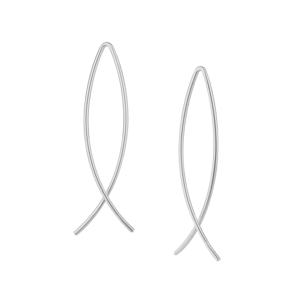 Silver Wire Earrings - 5343