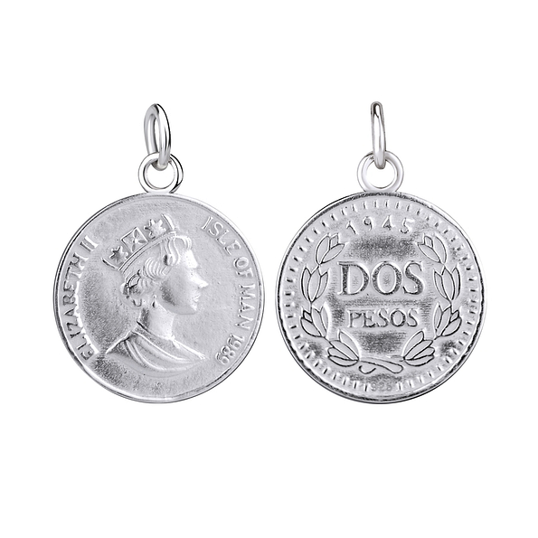 Silver Coin Pendant - 8506