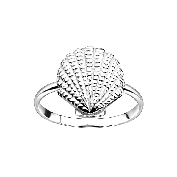 Silver Shell Ring - 8347