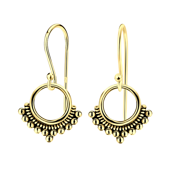 Silver Ethnic Earrings - 8474