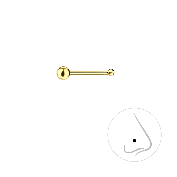 2mm Silver Ball Nose Stud With Ball - 8467