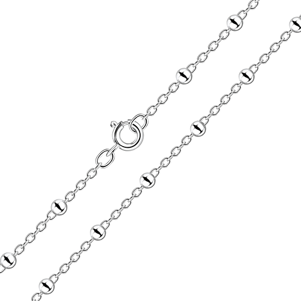 45cm Silver Satellite Necklace - 7136