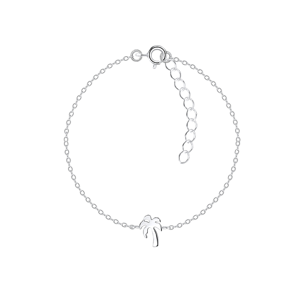 Silver Palm Tree Bracelet - 8610