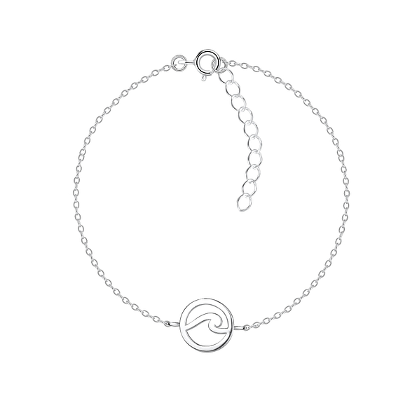 Silver Wave Bracelet - 8613