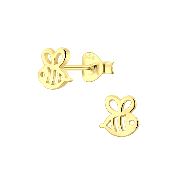 Silver Bee Stud Earrings - 5142