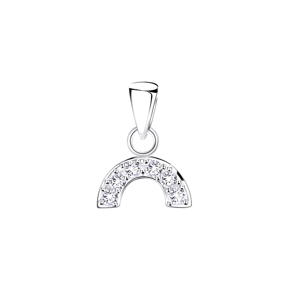 Silver Rainbow Cubic Zirconia Pendant - 5243