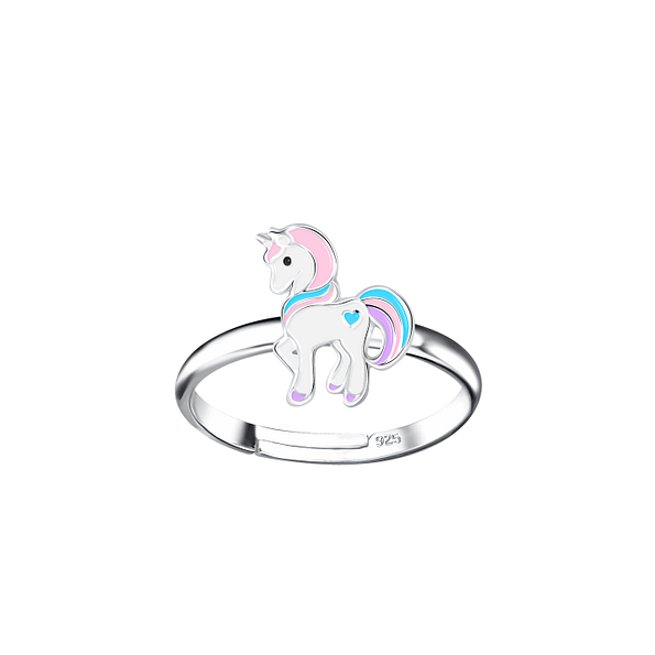 Silver Unicorn Adjustable Ring - 8812