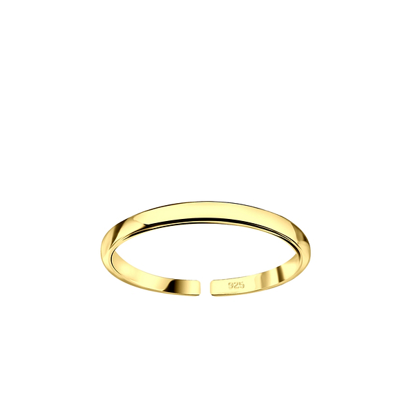 Silver Band Adjustable Toe Ring - 8798