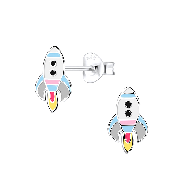 Silver Rocket Stud Earrings - 9016 Silver Rocket Stud Earrings - 9016