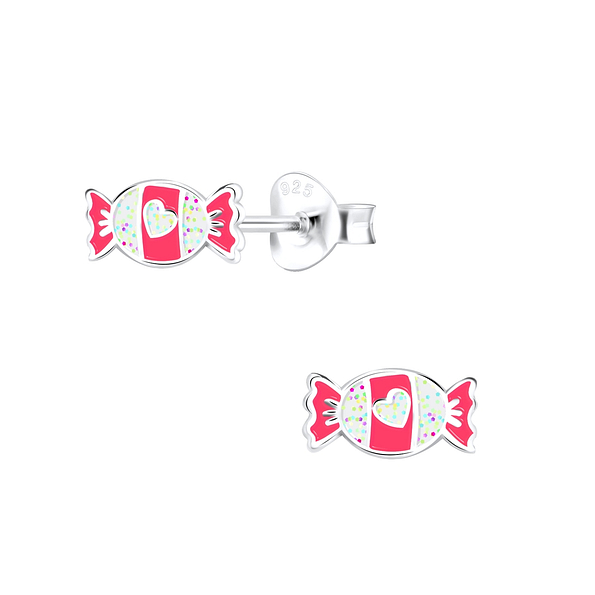 Silver Candy Stud Earrings - 9129