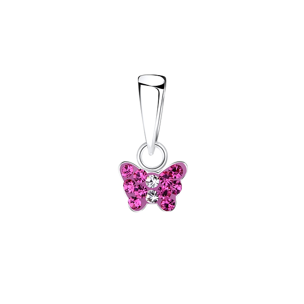 Silver Butterfly Pendant - 8917