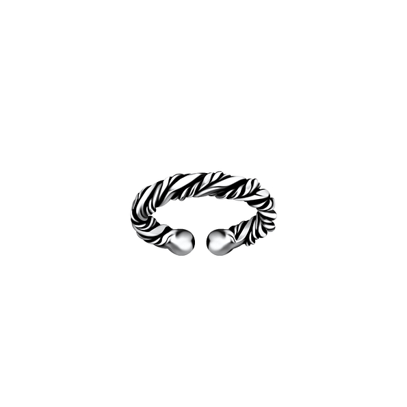Silver Twisted Ear Cuff - 9193