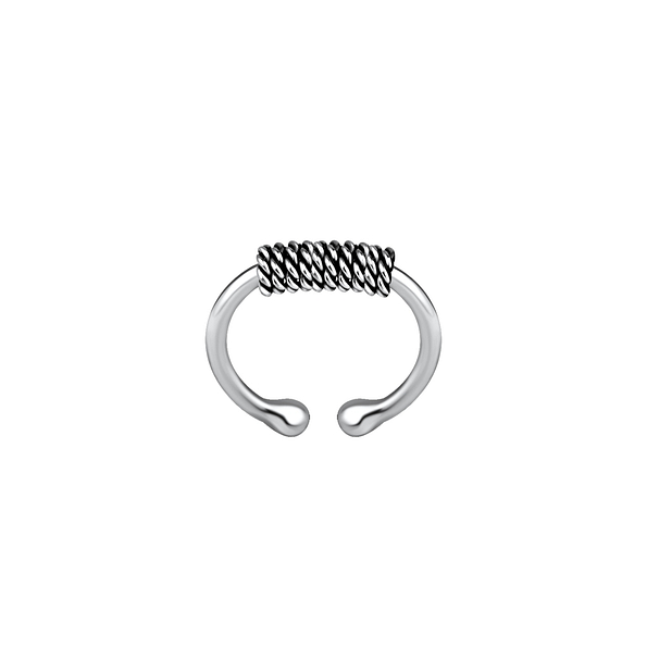Silver Twisted Ear Cuff - 9197