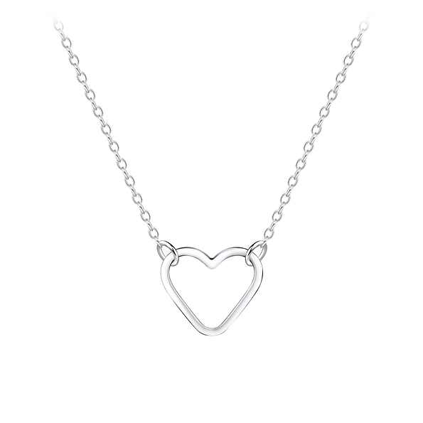 Silver Heart Necklace - 8931