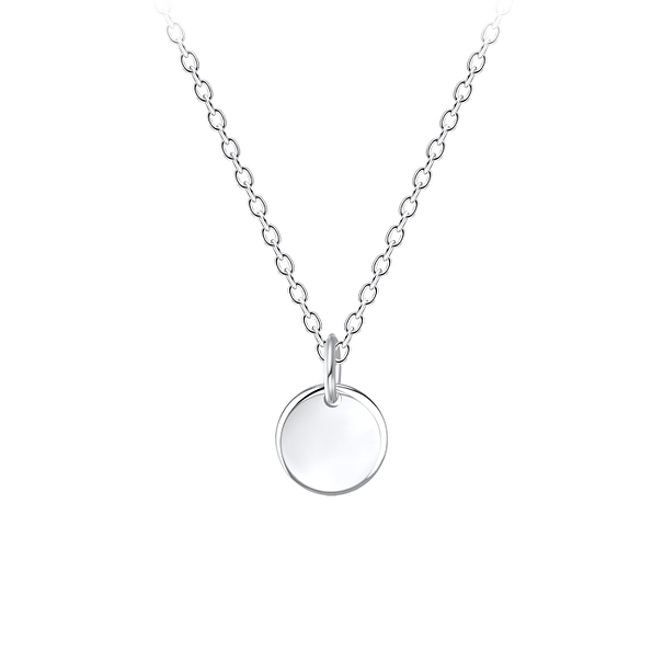 Silver Circle Necklace - 8501