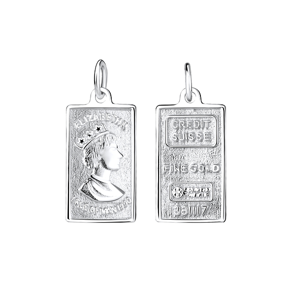 Silver Tag Pendant - 9168