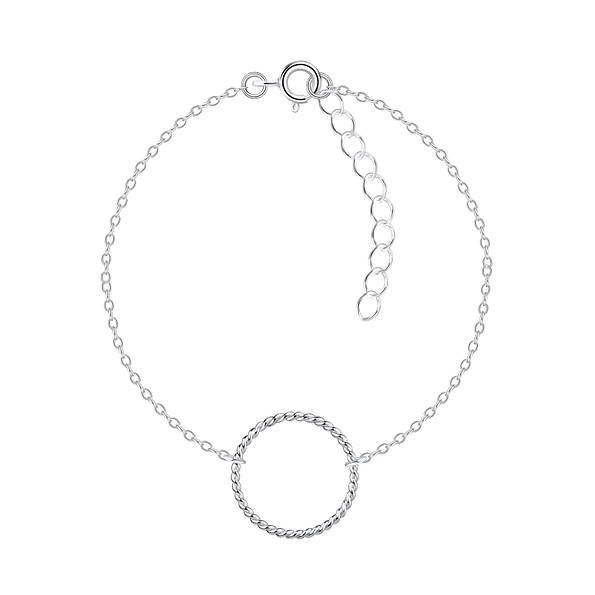 Silver Circle Bracelet - 8731