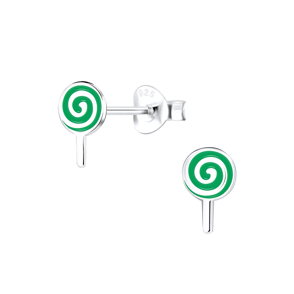 Silver Lollipop Stud Earrings - 9359