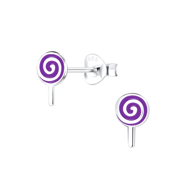 Silver Lollipop Stud Earrings - 9137